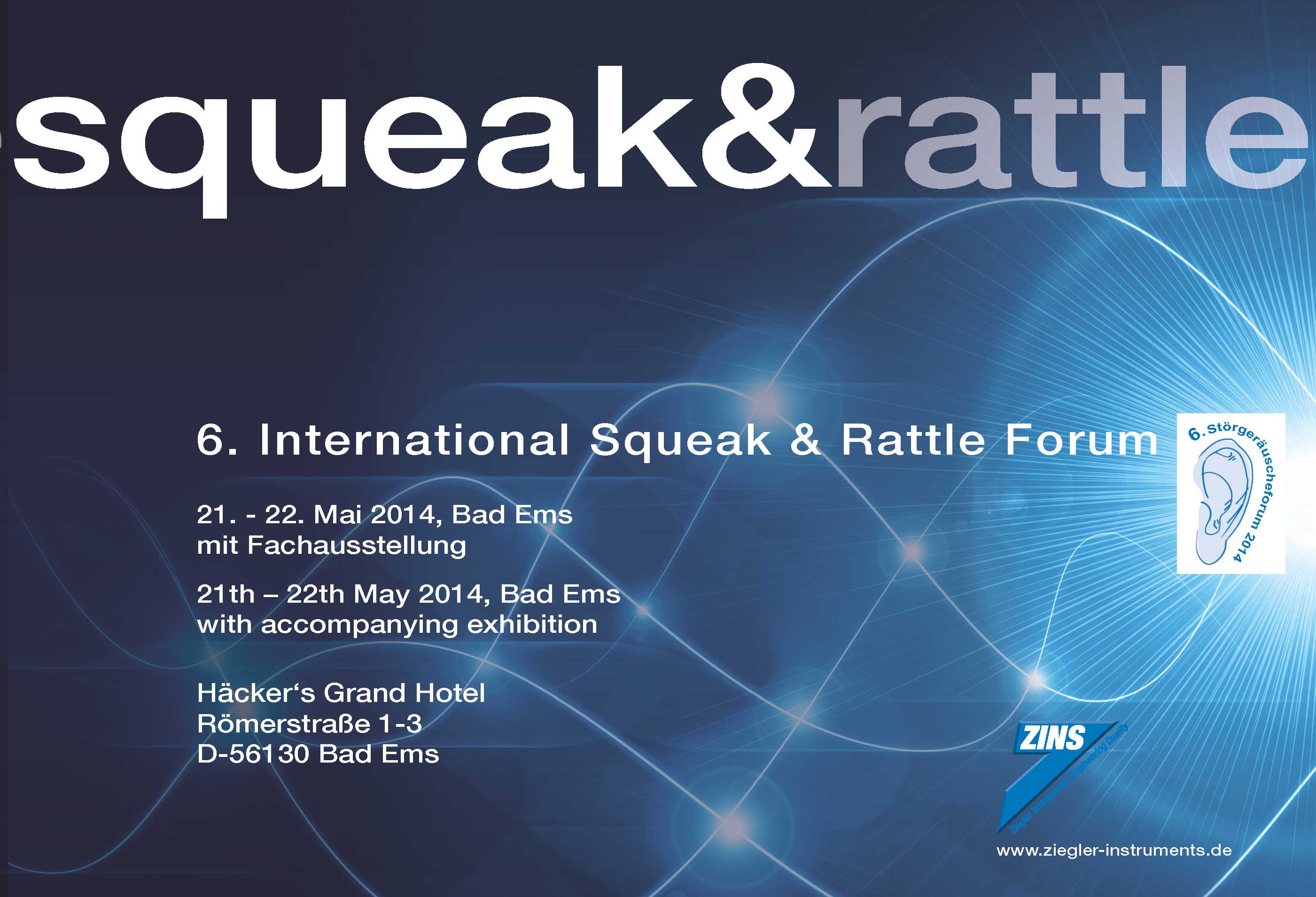 Störgeräusche-Präventions Forum Pro Einladungsflyer Squeak&Rattle Forum 06.02.14 Seite 1