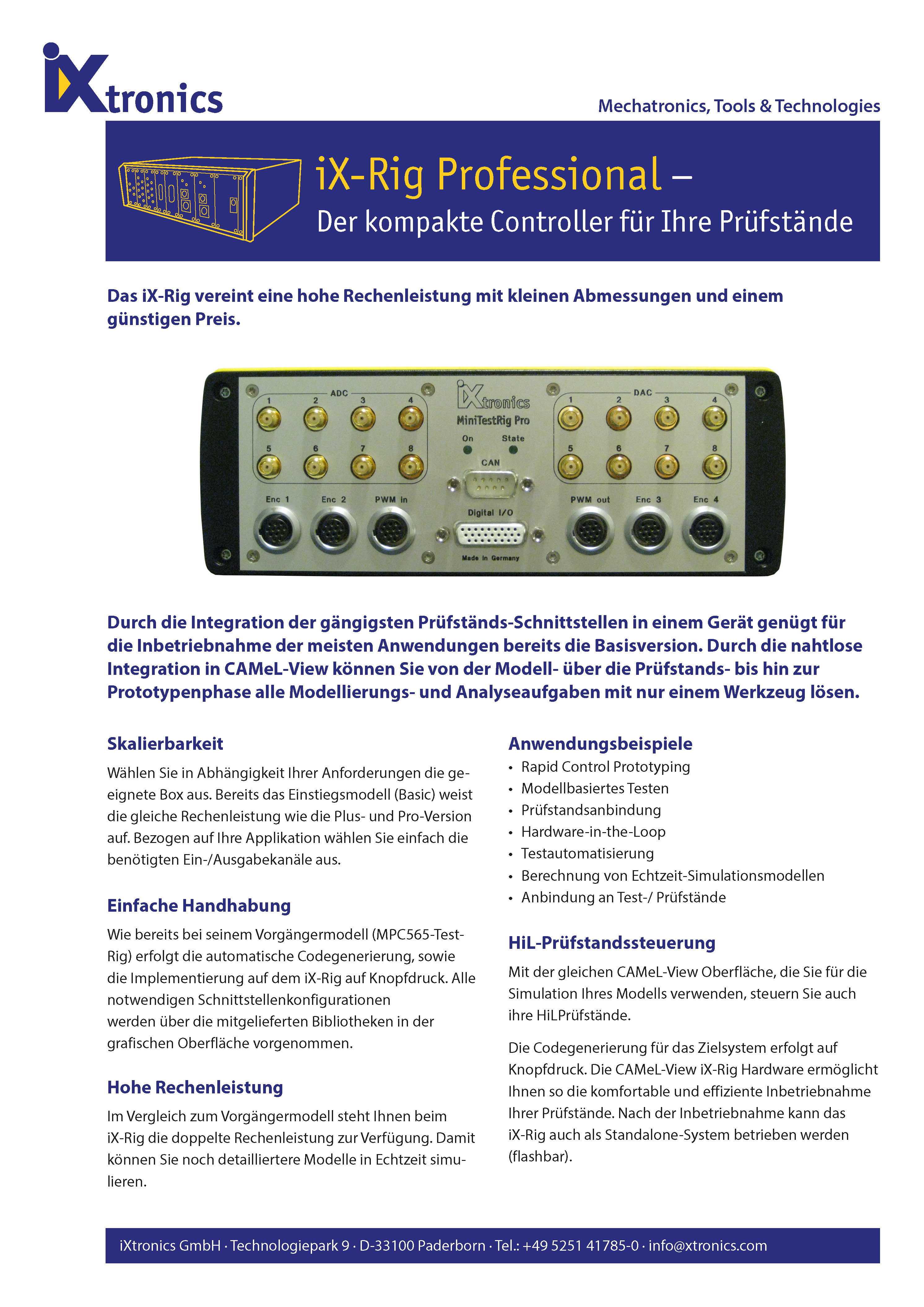 Datenblatt iX Rig Professional Seite 1